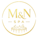 logo transparent M&N Spa avec un jacuzzi