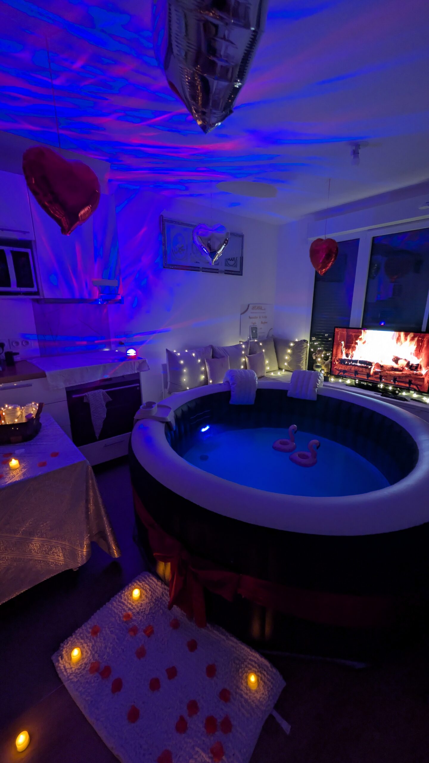 Jacuzzi installé pour une surprise d'anniversaire à Palaiseau